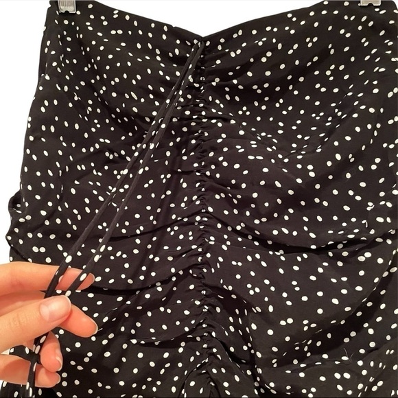 Zara Draped Polka Dot Ruched Skirt XS - Picture 8 of 13